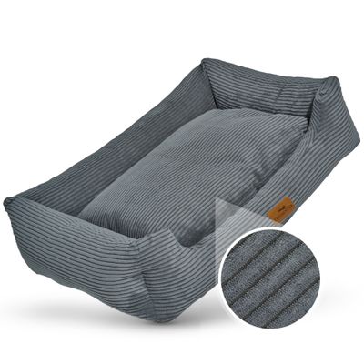Orthopädisches Hundebett aus stilvollem Cord