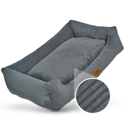 Orthopädisches Hundebett aus stilvollem Cord Orthopädisches Hundebett aus stilvollem Cord