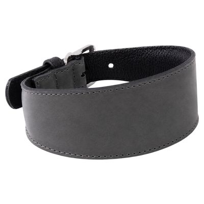 Das Lederband Windhundhalsband Vancouver Granite/Black