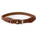 Das Lederband Hundehalsband rundgenäht Dublin Mocca
