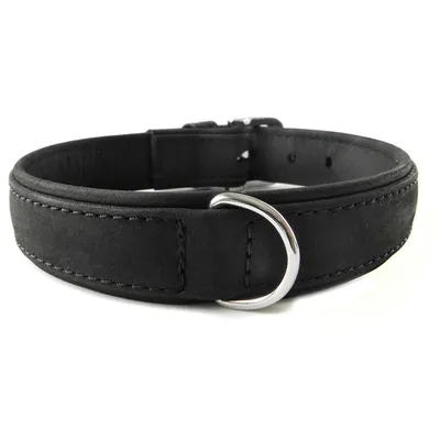 Das Lederband Hundehalsband Boston schwarz/schwarz Das Lederband Hundehalsband Boston schwarz/schwarz
