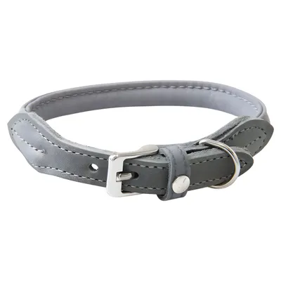 Das Lederband Hundehalsband rundgenäht Dublin Granite Das Lederband Hundehalsband rundgenäht Dublin Granite
