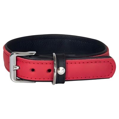 Das Lederband Hundehalsband Vancouver Red/Black