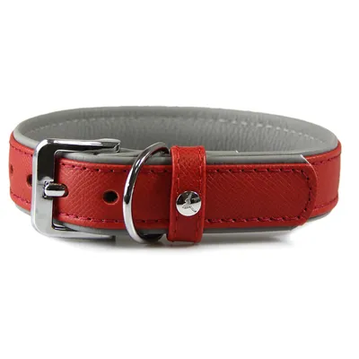 Das Lederband Hundehalsband Firenze carnelian/stone Das Lederband Hundehalsband Firenze carnelian/stone