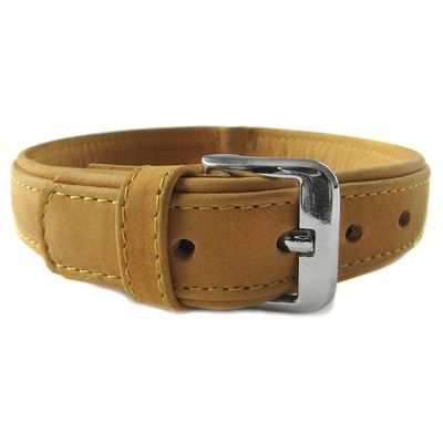 Das Lederband Hundehalsband Boston sand/sand