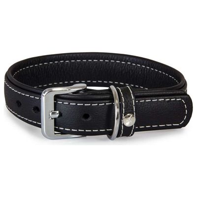 Das Lederband Hundehalsband Barcelona Black