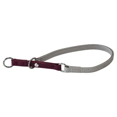 Das Lederband Zughalsband mit Stop Amsterdam Merlot/Grey Das Lederband Zughalsband mit Stop Amsterdam Merlot/Grey