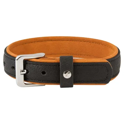 Das Lederband Hundehalsband Denver V2 Black/Cognac Das Lederband Hundehalsband Denver V2 Black/Cognac