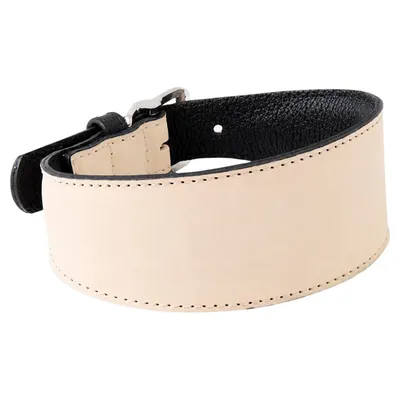 Das Lederband Windhundhalsband Vancouver Natural/Black Das Lederband Windhundhalsband Vancouver Natural/Black