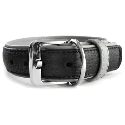 Das Lederband Hundehalsband New York schwarz/stone Das Lederband Hundehalsband New York schwarz/stone