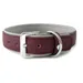 Das Lederband Hundehalsband Amsterdam merlot/grey