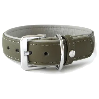 Das Lederband Hundehalsband Amsterdam capers/grey Das Lederband Hundehalsband Amsterdam capers/grey