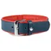 Das Lederband Hundehalsband Milano opal/flame