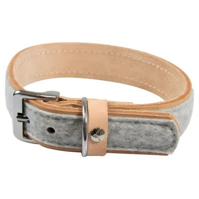 Das Lederband Hundehalsband Norden Grey/Natural Das Lederband Hundehalsband Norden Grey/Natural