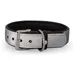 Das Lederband Halsband Oslo Silver reflective/Black
