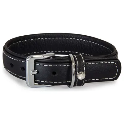 Das Lederband Hundehalsband Barcelona Black Das Lederband Hundehalsband Barcelona Black