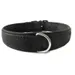 Das Lederband Hundehalsband Boston schwarz/schwarz