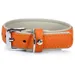 Das Lederband Hundehalsband Amsterdam orange/grey