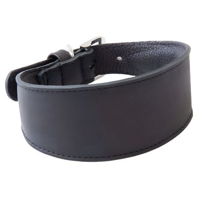 Das Lederband Windhundhalsband Vancouver Black/Black