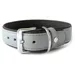 Das Lederband Hundehalsband Amsterdam ice/lava