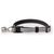Das Lederband Katzenhalsband mit Klick-Verschluss Silver reflective/Black