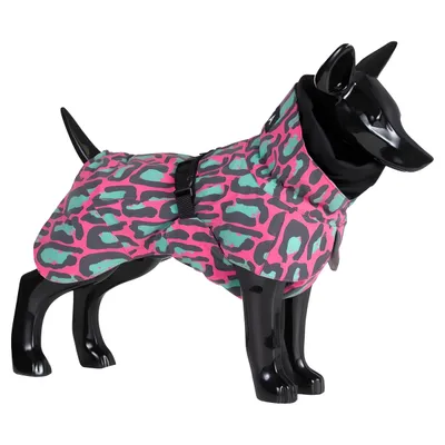 PAIKKA Hunde Winter-Jacke reflektierend "Visibility" jungle/pink PAIKKA Hunde Winter-Jacke reflektierend "Visibility" jungle/pink