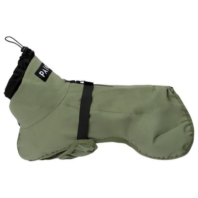 PAIKKA Hunde Regenmantel reflektierend "Visibility Raincoat" grün