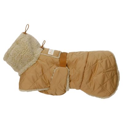 PAIKKA Hunde Jacke "Quilted Sherpa Jacket" camel