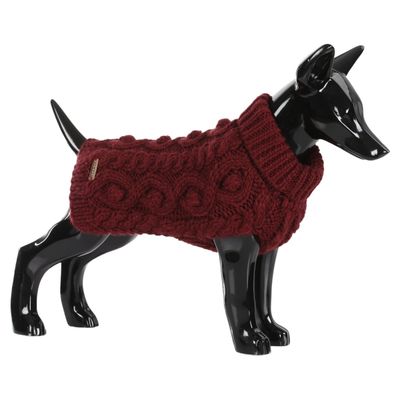 PAIKKA Hunde Strickpullover "Handmade Knit Sweater“ burgund