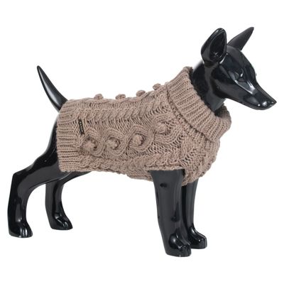 PAIKKA Hunde Strickpullover "Handmade Knit Sweater" taupe