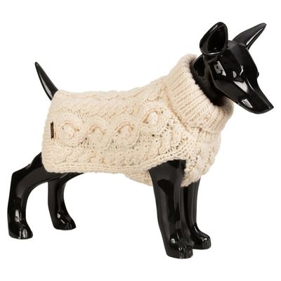 PAIKKA Hunde Strickpullover "Handmade Knit Sweater" weiß