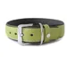 Das Lederband Hundehalsband Amsterdam lime/lava