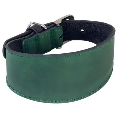 Das Lederband Windhundhalsband Vancouver Hunting Green/Black
