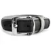 Das Lederband Hundehalsband New York schwarz/stone