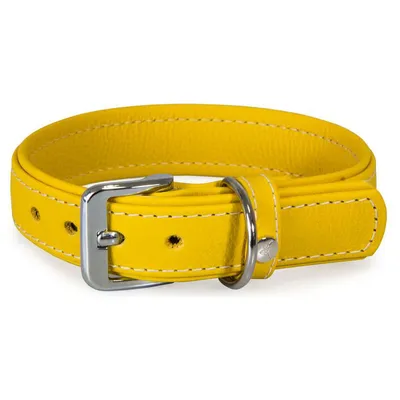 Das Lederband Hundehalsband Barcelona Vibrant-Yellow Das Lederband Hundehalsband Barcelona Vibrant-Yellow