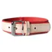 Das Lederband Hundehalsband Firenze rosy/rubyred