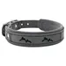 Das Lederband Halsband Zweiburgen Granite/Granite
