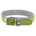 Das Lederband Hundehalsband Norden Lime/Granite