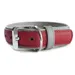 Das Lederband Hundehalsband New York grenadine/stone