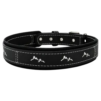 Das Lederband Halsband Zweiburgen Black/Black Das Lederband Halsband Zweiburgen Black/Black