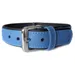 Das Lederband Hundehalsband Milano azure/oxford blue