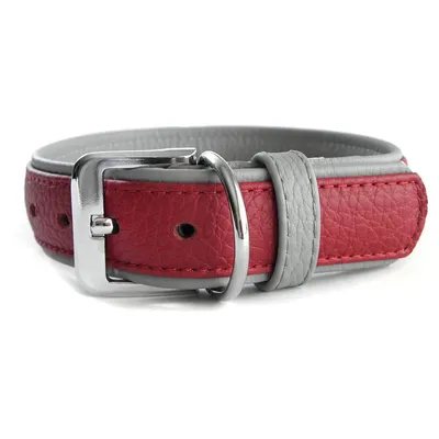 Das Lederband Hundehalsband New York grenadine/stone Das Lederband Hundehalsband New York grenadine/stone