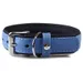Das Lederband Hundehalsband Firenze azure/oxford blue