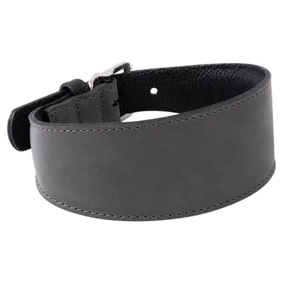 Das Lederband Windhundhalsband Vancouver Granite/Black Das Lederband Windhundhalsband Vancouver Granite/Black