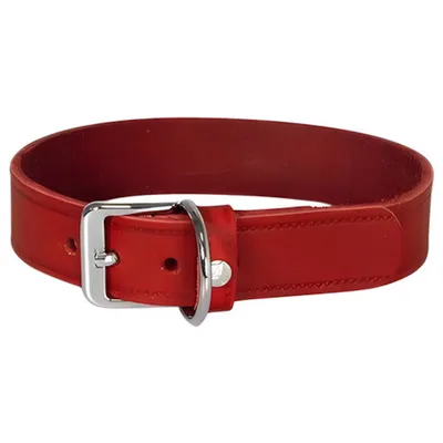 Das Lederband Hundehalsband Weinheim Red Das Lederband Hundehalsband Weinheim Red
