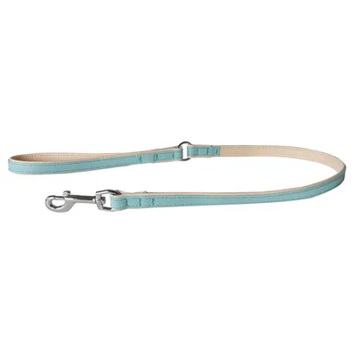 Das Lederband Hundeleine Firenze electric blue/creme Das Lederband Hundeleine Firenze electric blue/creme
