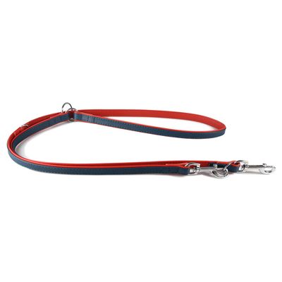 Das Lederband Hunde Führleine Firenze opal/flame
