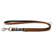 Das Lederband Hunde Führleine Denver cognac/schwarz