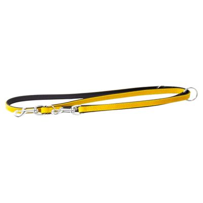 Das Lederband Hundeführleine Vancouver Yellow/Black