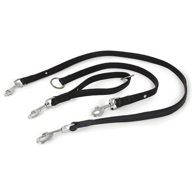Das Lederband Universal Hundeleine Granada schwarz